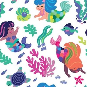 Rainbow mermaids