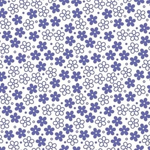 Retro Floral Ditsy (Periwinkle)