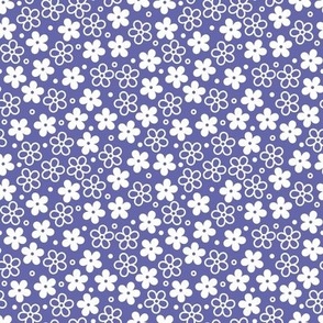 Retro Floral Ditsy (Periwinkle)