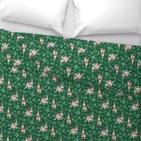 Mama Pockets Kangaroo Pattern - Green Background