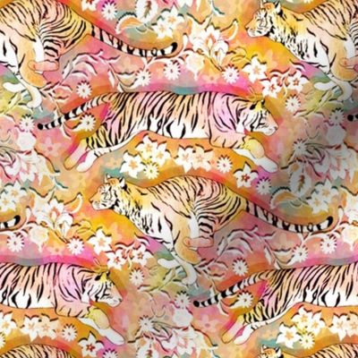 Colorful India Tiger Chintz - small 