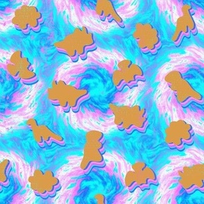 Dino nuggets tie dye