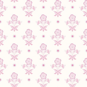 floral star/pink