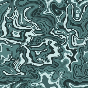 psychedelic oil spill monotone green