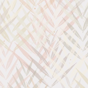 palm leaves - neutral abstract botanical - foliage fabric