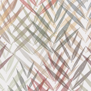 palm leaves - earthy abstract botanical - foliage wallpaper and fabric