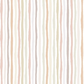 modern neutrals crooked stripes on white - stripes fabric - japandi wallpaper