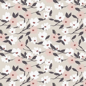 Forest Dogwood flowers, floral pattern