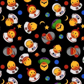 Space Rubber Duck Scatter Large - Black