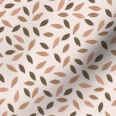 Boho leaves // Cream Background // Medium Scale