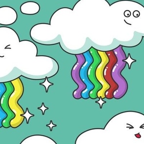 kawaii clouds and rainbows 2