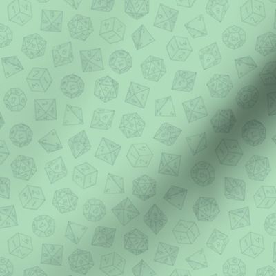 small watercolor dice - pale greens - ELH