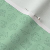small watercolor dice - pale greens - ELH