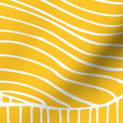 Dunes - Geometric Waves Stripes Yellow Jumbo Scale
