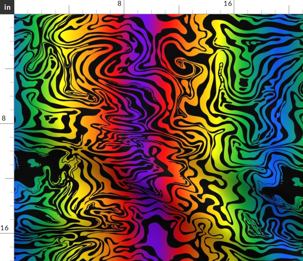 psychedelic oil spill black and rainbow