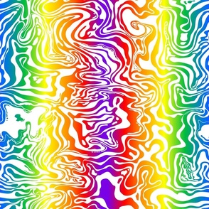 psychedelic oil spill white and rainbow