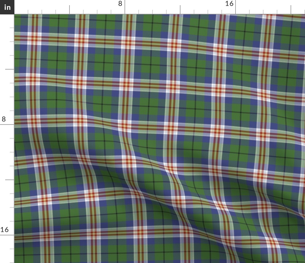 Kentucky official state tartan, 3" faded