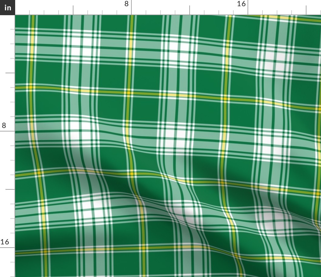 St. Patrick tartan, 6" bold colors