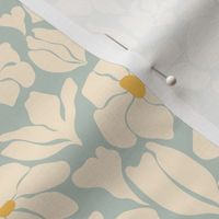 Magnolia Flowers - Matisse Inspired - Robin Egg Blue - SMALL