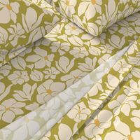 Magnolia Flowers - Matisse Inspired - Citron -  SMALL