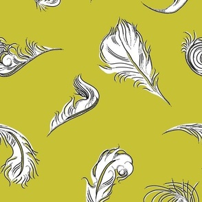Plumes Chartreuse _ White