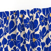 Magnolia Flowers - Matisse Inspired - Klein Blue / Cobalt - SMALL