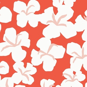 Tropical Abstract Floral | Jumbo Tropical Red + Blush