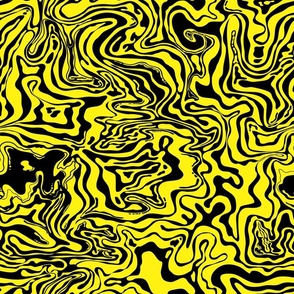 psychedelic oil spill black and yellow