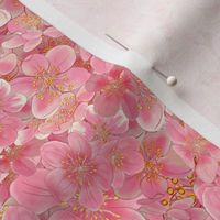 Sakura japanese cherry blossoms  in shades of pink - large scale