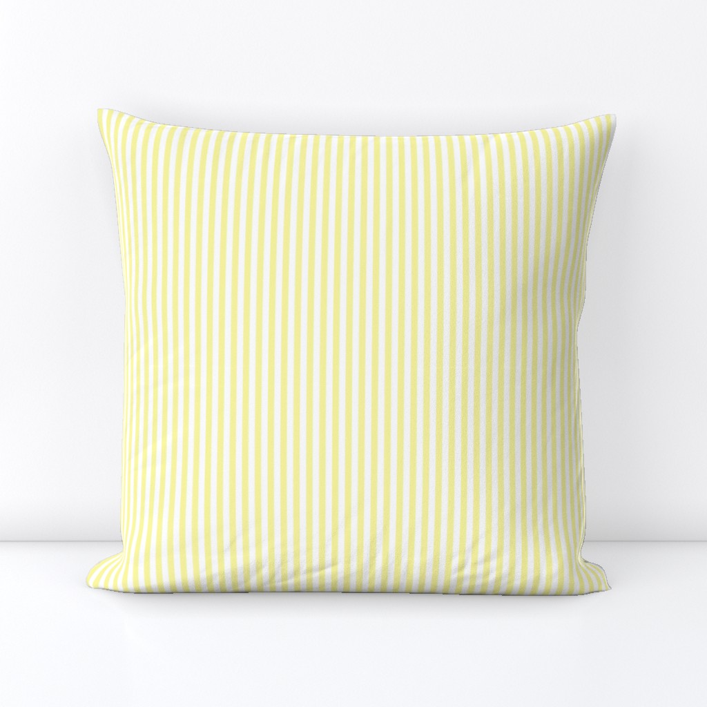 Candy Stripe Yellow on White