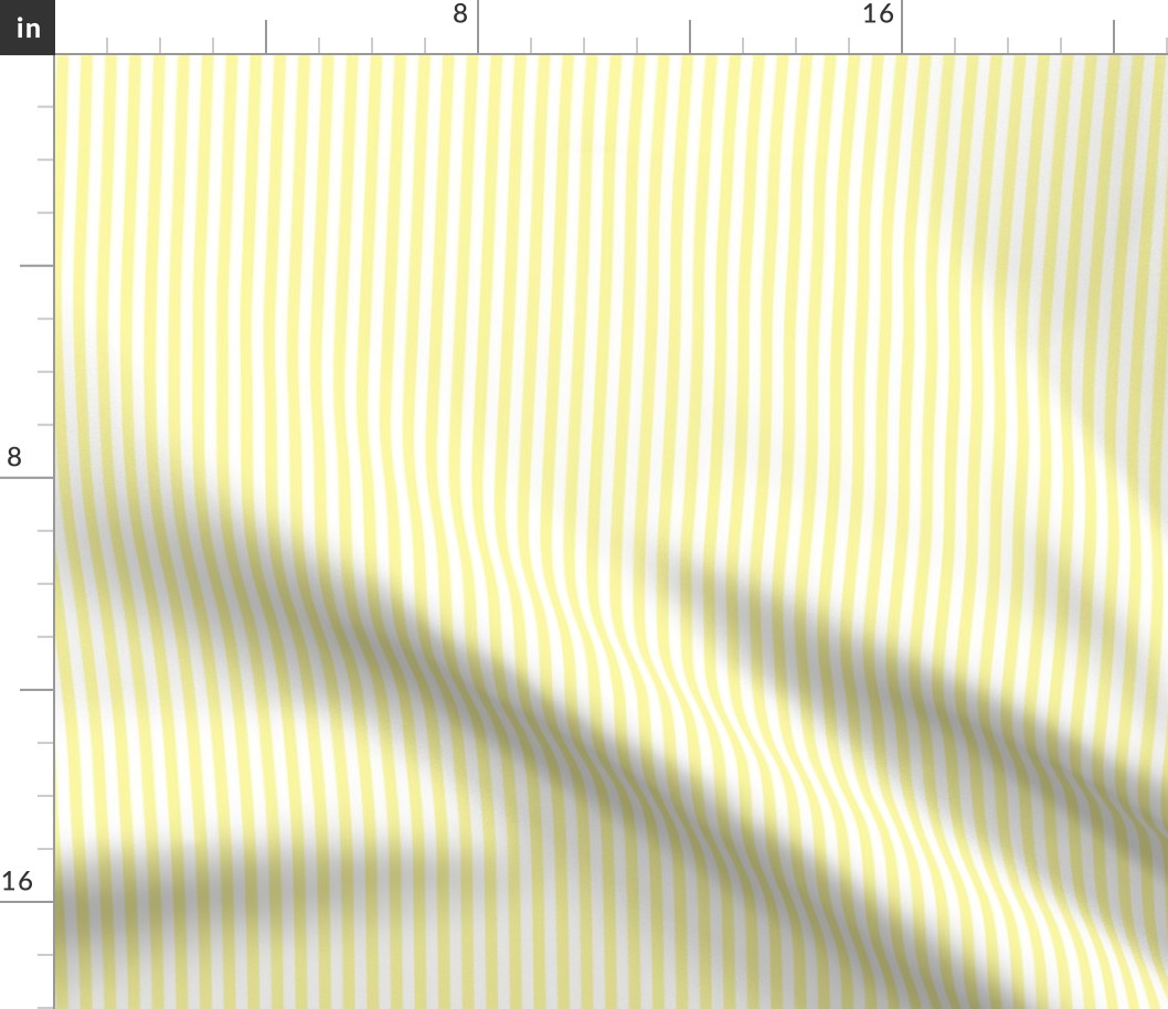 Candy Stripe Yellow on White