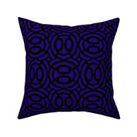 geometric ovals - rotating - black and deep blue-violet