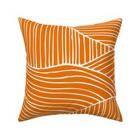 Dunes - Geometric Waves Stripes Orange Jumbo Scale