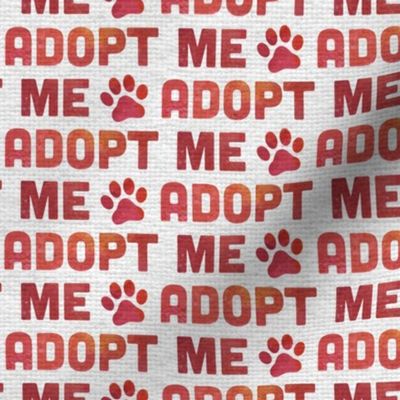 Adopt Me Dog Paw, Dog Rescue Fabric, Adopt Me Red Watercolor