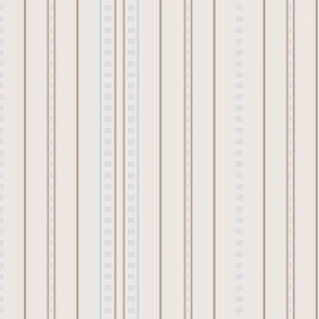Adler Stripe light: Chambray Blue & Neutral Thin Stripe, Modern Dotted Stripe