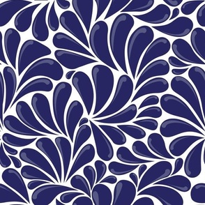 Organic "Hand Painted" Classic Beautiful pattern that emulates the traditional Talavera hand paint style. Elegant and versatile for any occasion.Blue Talavera Pattern