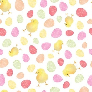 bright easter chicks - pink