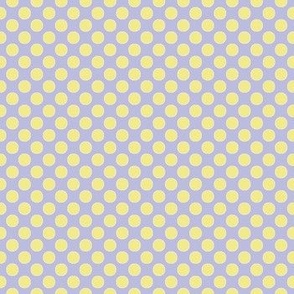 Polka Dots butter yellow on light veriperi