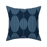 ART DECO LANTERNS - BLUE ON TEAL