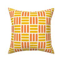  ORANGE  AND YELLOW STRIPED SQUARES 