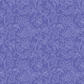 Hand drawn indian floral in purple and violet spring colours