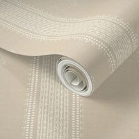 French Linen Stripes Linen Beige