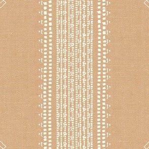 French Linen Stripes Caramel Toffee