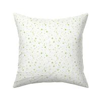 pixelated stars -  bright lime greens on white - ELH