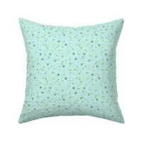 pixelated stars - serenity greens on bluegreen - ELH