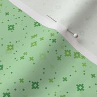 pixelated stars - bright medium greens on grasshopper green - ELH