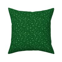 pixelated stars - bright light greens on bright forest green - ELH