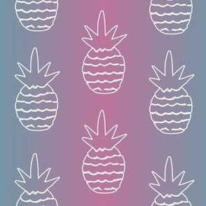 Pineapple Outline Fabric, Wallpaper and Home Decor | Spoonflower