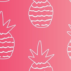 Jumbo // Ombre Pink Pineapple Wallpaper