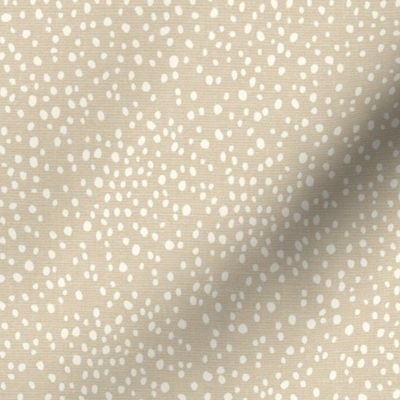 Simple Polka Dots Linen Beige